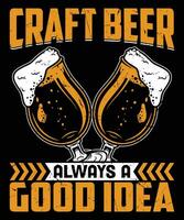 Craft Beer T Shirt Design vector