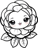 AI generated cute  floral icon png