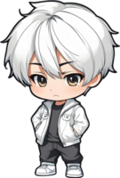 AI generated anime boy illustration png