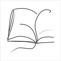 Line drawing of elementary book vector