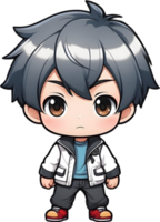 AI generated anime boy illustration png