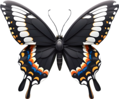 ai generiert Rasse von Schmetterling Clip Art, transparent Hintergrund png