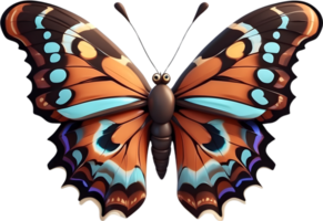 ai generiert Rasse von Schmetterling Clip Art, transparent Hintergrund png