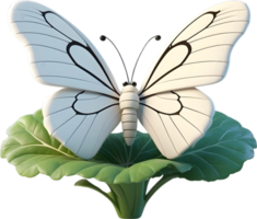 ai generiert Rasse von Schmetterling Clip Art, transparent Hintergrund png