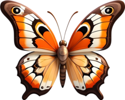 ai generiert Rasse von Schmetterling Clip Art, transparent Hintergrund png