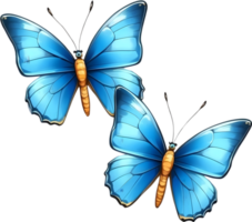 ai generiert Rasse von Schmetterling Clip Art, transparent Hintergrund png