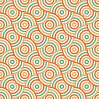 Retro seamless pattern, colorful nostalgic seamless repeating background, vector wallpaper design