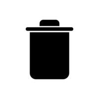 Trash can vector icon. Garbage illustration sign. Waste symbol or logo.