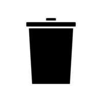 Trash can vector icon. Garbage illustration sign. Waste symbol or logo.