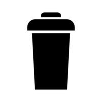 Trash can vector icon. Garbage illustration sign. Waste symbol or logo.