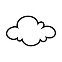 Toy cloud icon vector. Baby clouds illustration sign. Cloud symbol or logo. vector