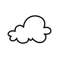 Toy cloud icon vector. Baby clouds illustration sign. Cloud symbol or logo. vector