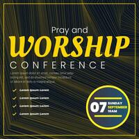 Vector Pray and Worship Conference Future Modern Abstract Background