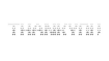 grazie voi ascii animazione ciclo continuo su bianca sfondo. ascii codice arte simboli macchina da scrivere nel e su effetto con loop movimento. video