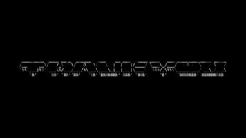 remercier vous ascii animation sur noir Contexte. ascii art code symboles avec brillant et étincelant scintille effet toile de fond. attrayant attention promo. video