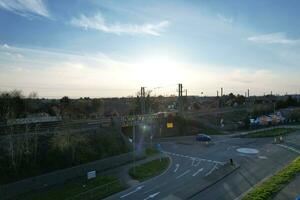 Low Angle View of Luton city of England on Clear Day of April 7th, 2023 photo