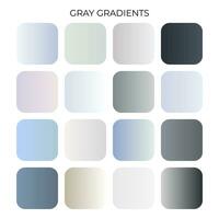 conjunto de gris degradado color paleta vector