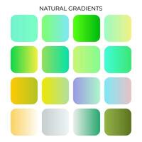 SET OF NATURAL GRADIENT COLOR PALETTE vector