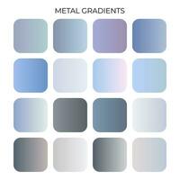 SET OF METAL GRADIENT COLOR PALETTE vector