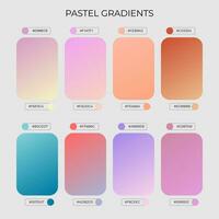 SET OF PASTEL GRADIENT COLOR PALETTE vector