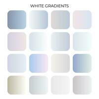 SET OF WHITE GRADIENT COLOR PALETTE vector