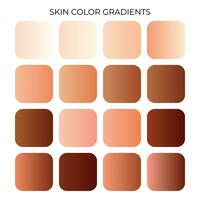 SET OF SKIN GRADIENT COLOR PALETTE vector