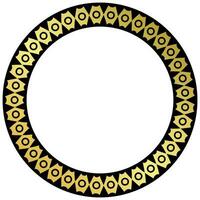 gold frame circle pattern For medals and awards vector