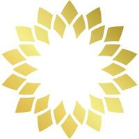 oro marco circulo modelo para medallas y premios vector