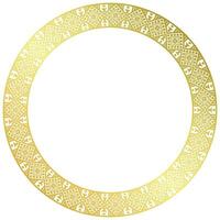 gold frame circle pattern For medals and awards vector