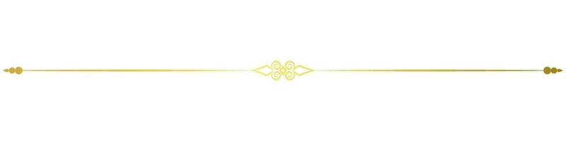 Thin vintage horizontal lines for Baroque decoration. Golden lines. vector