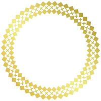 gold frame circle pattern For medals and awards vector