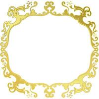 vintage gold border. Border frame with royalty ornaments on white background. vector