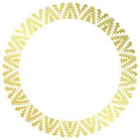 gold frame circle pattern For medals and awards vector