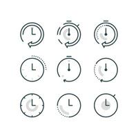 Fast time logo,time period concept, working hours,stop watch symbol,express and urgent services, deadline and delay vector