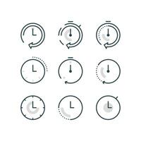 Fast time logo,time period concept, working hours,stop watch symbol,express and urgent services, deadline and delay vector