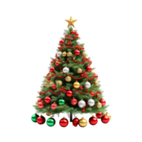 AI generated Decorated Christmas Tree png