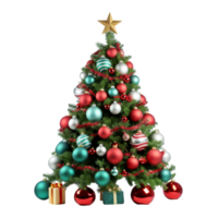 ai generado decorado Navidad árbol png