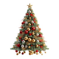 ai generato decorato Natale albero png