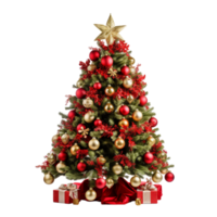 ai generado decorado Navidad árbol png