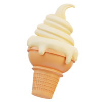 Ice Cream Fast Food 3D Illustration png