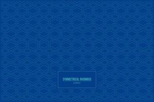 symmetrical rhombus with dark blue background with modern style vector