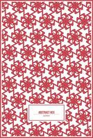 abstract pattern of hex shape with red dominant color vector