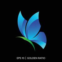 golden ratio butterfly template, golden ratio butterfly element vector