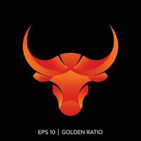 bull golden ratio template, bull golden ratio elements vector