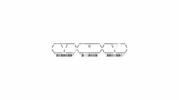 sensationnel ascii animation boucle sur blanc Contexte. ascii code art symboles machine à écrire dans et en dehors effet avec en boucle mouvement. video