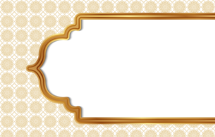 Islamic Pattern Frame Ornament for Banner png