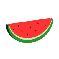 3d watermeloen plak png