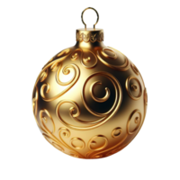 boule de noel dorée png