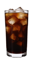 Iced dark coffee isolated on transparent background png