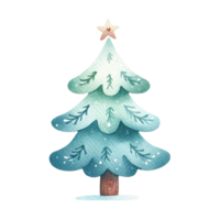 AI generated Watercolor Christmas Tree On isolated background png